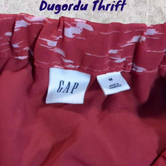 NWTs Woman's Medium Vintage Gap Ruffle Skirt 100% Polyester Elastic Waist Lining - Picture 3 of 4